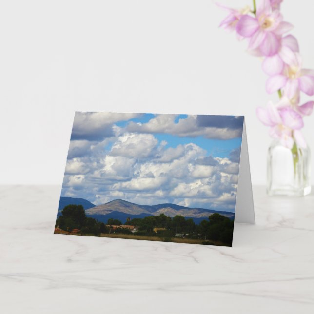 Storm Clouds over Spanish Mountains Card (Orchid)