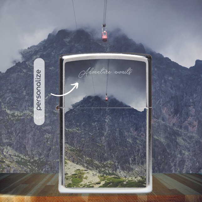 Storm clouds over the mountains  zippo lighter (Creator Uploaded)