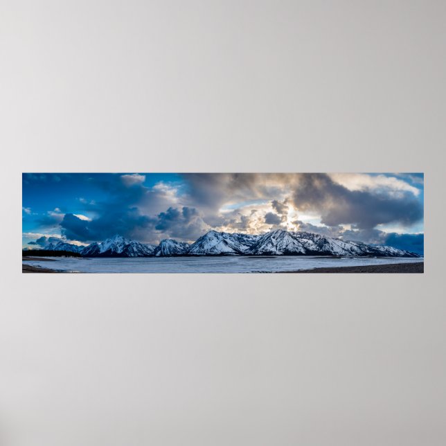 Storm Clouds over the Tetons Poster (Front)