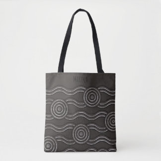 Storm Custom Monogram Name Australian Dreamtime Tote Bag
