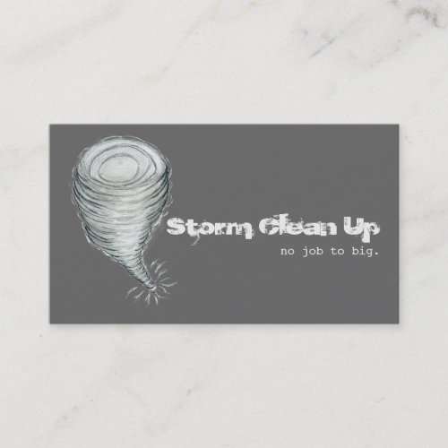Storm Damage Job Cleanup Twister Debris Business Card