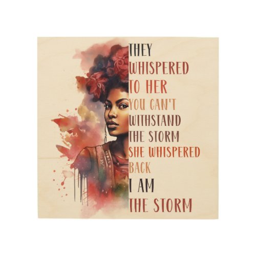 Storm Girl Black History Strong African Wood Wall Art