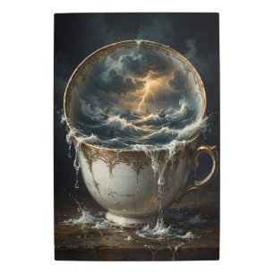 Storm In A Teacup — Surreal Oceanic Tempest Art