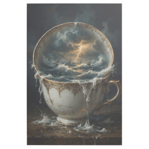 Storm In A Teacup — Surreal Oceanic Tempest Art