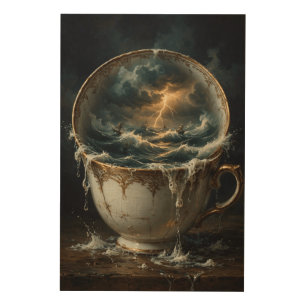 Storm In A Teacup — Surreal Oceanic Tempest Art