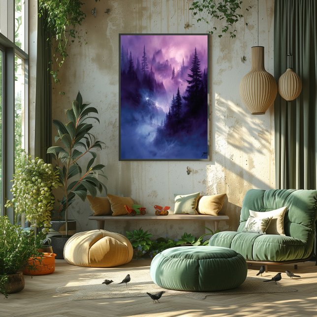 Storm in Lovely Forest Surreal Landscape Poster (Creator Uploaded)