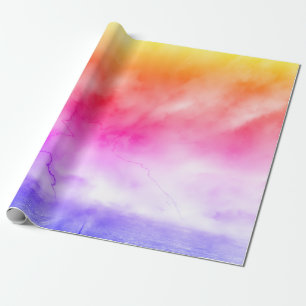 STORM IN RAINBOW COLORS WRAPPING PAPER