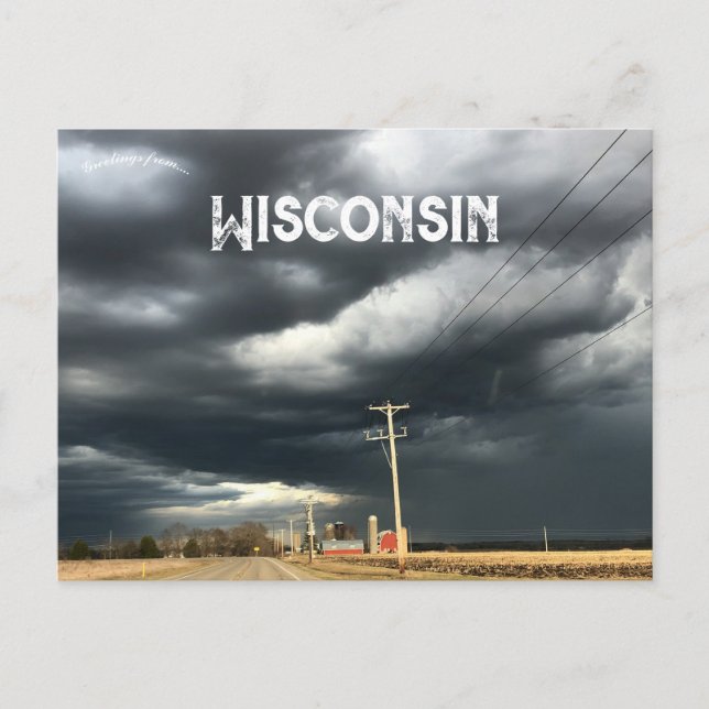 Storm in Wisconsin USA Postcard (Front)