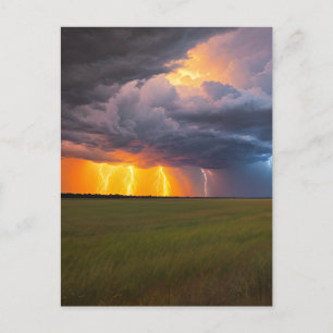Storm Lightning Postcard