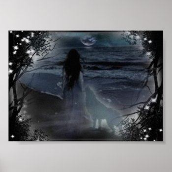 Storm Moon Poster by Bltshw at Zazzle