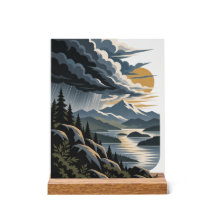Storm Moving East | Modern Nature Poster