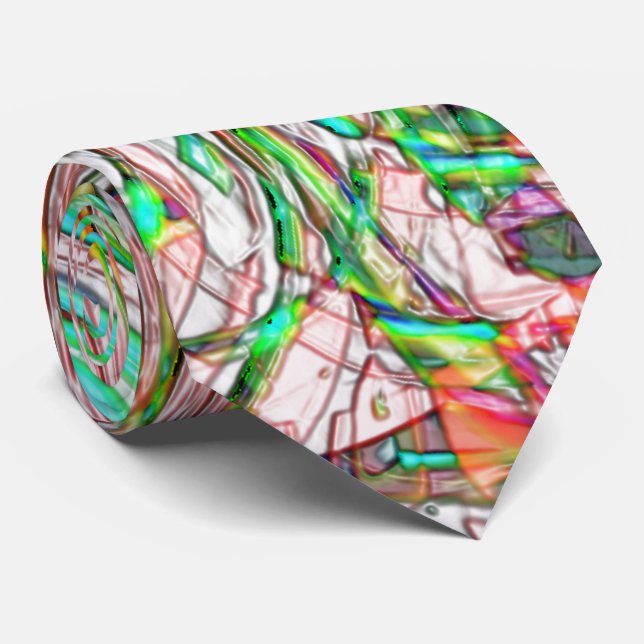 Storm of twisted tracks neck tie (Rolled)