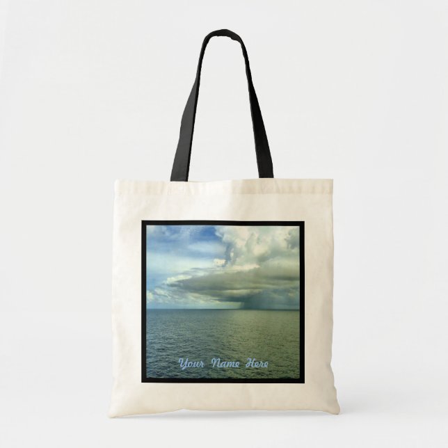 Storm Off Starboard Black Trim Personalized Tote Bag (Front)
