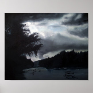 "storm on the lake" 16x20 canvas print