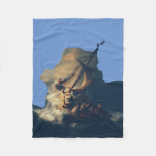 Storm on the Sea of Galilee by Rembrandt Art Fleece Blanket