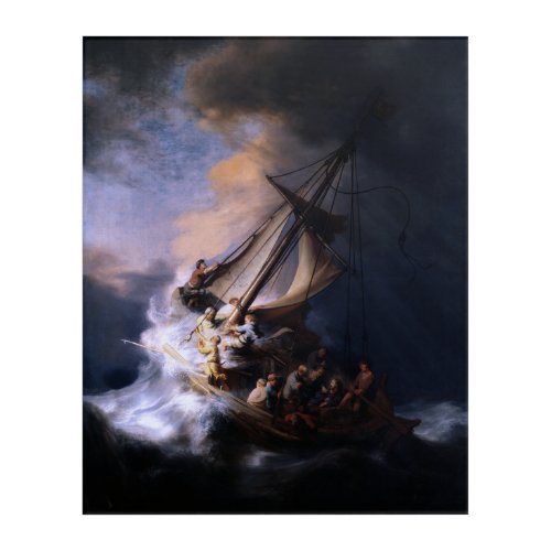 Storm on the Sea of Galilee by Rembrandt van Rijn Acrylic Print