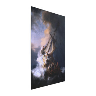 Storm on the Sea of Galilee by Rembrandt van Rijn Metal Print