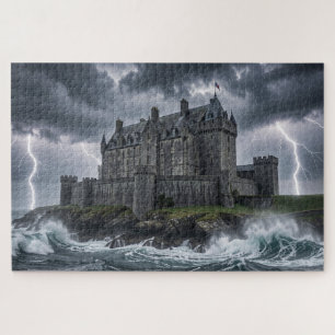 Storm Over Castle Jigsaw Puzzle