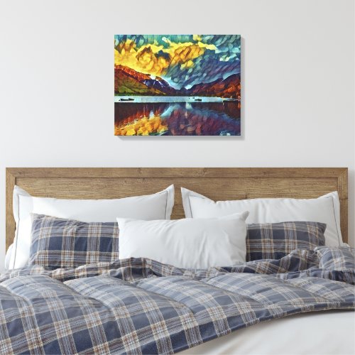 STORM OVER THE LAKE CANVAS PRINT