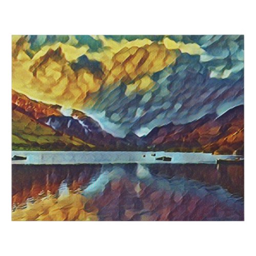 STORM OVER THE LAKE FAUX CANVAS PRINT