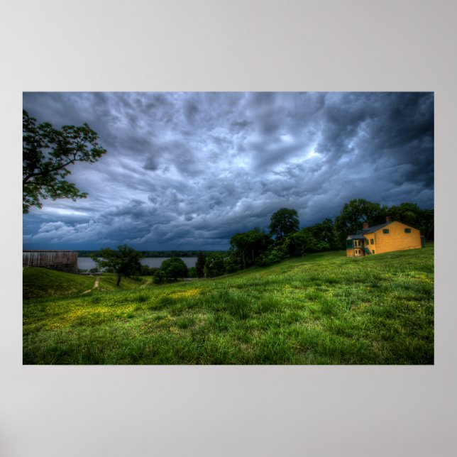 Storm Over The Potomac Poster (Front)