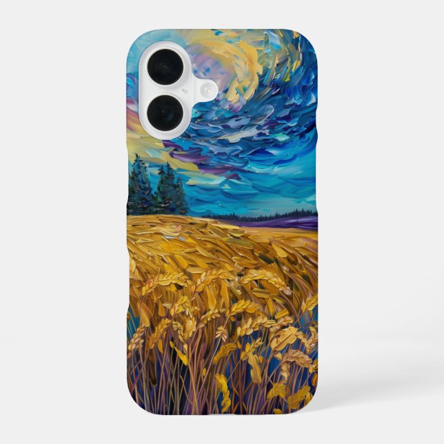 Storm over Wheat Fields iPhone Case (Back)