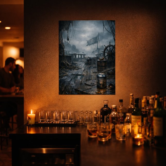 Storm Residue — Pirate Ship Aftermath Scene Poster (Creator Uploaded)