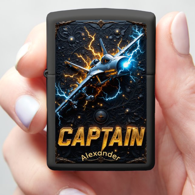 Storm Rider Captain's Lightning Jet Gift Zippo Lighter (In Hand)