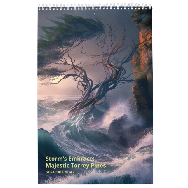 Storm’s Embrace: Majestic Torrey Pines Calendar (Cover)