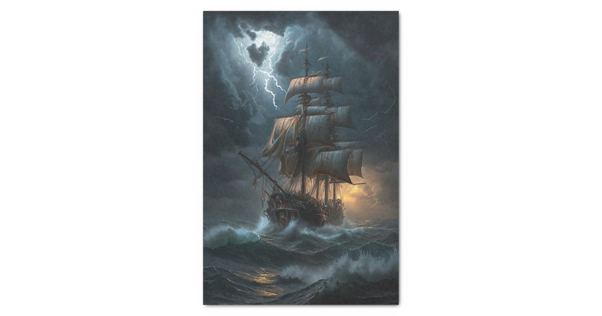 Storm Ship Tissue Paper | Zazzle