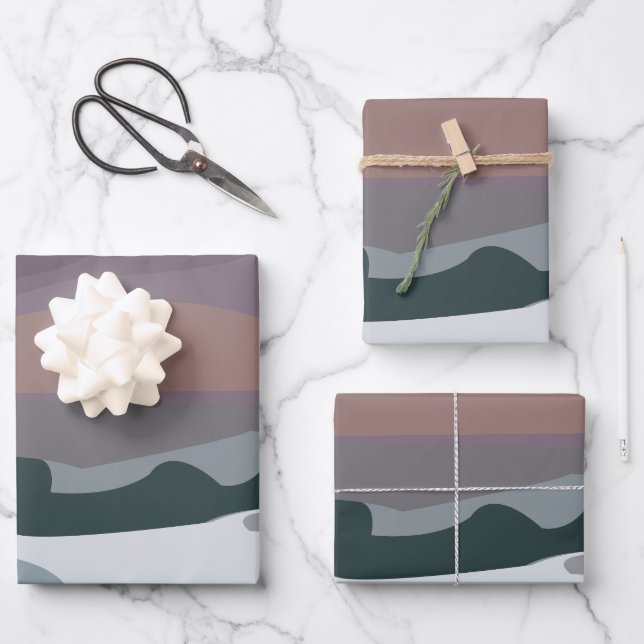 Storm Sky Cloud Sea Waves Seascape Wrapping Paper Sheets (Front)