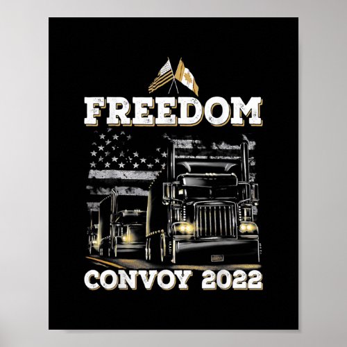 Storm Truck American USA Canada Flag Freedom Poster