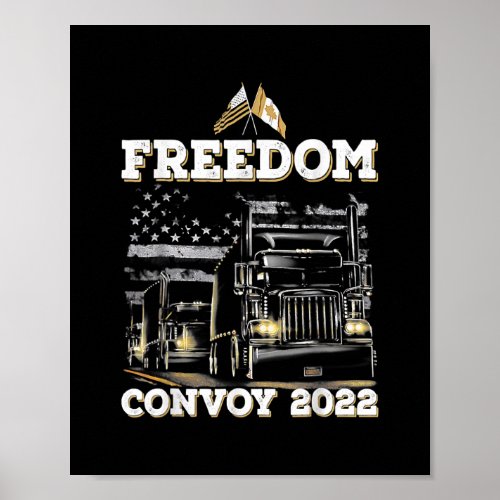 Storm Truck American USA Canada Flag Freedom Poster