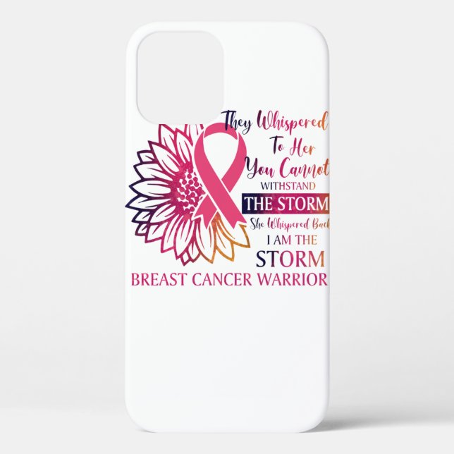 Storm Whispered Back I'm Breast Cancer Warrior Case-Mate iPhone Case (Back)