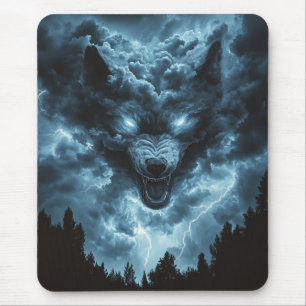 Storm Wolf Spirit Mouse Pad