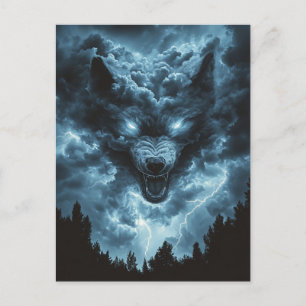 Storm Wolf Spirit Postcard