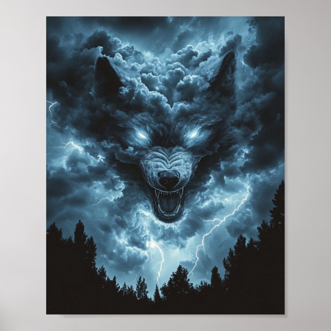 Storm Wolf Spirit Poster (Front)