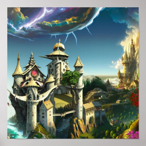 Stormbound Sanctuary The Elvish Castles Elementa Poster