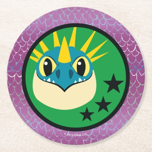 Stormfly Star Emblem Round Paper Coaster