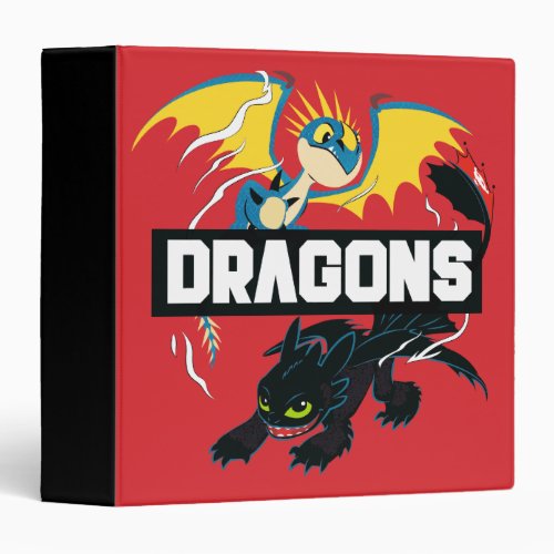 Stormfly  Toothless Dragons Graphic 3 Ring Binder