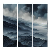 Stormfront Serenity Azure Depths Painting