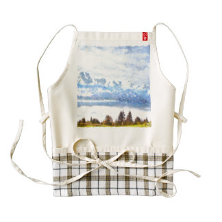 Storms coming over a silent plain zazzle HEART apron