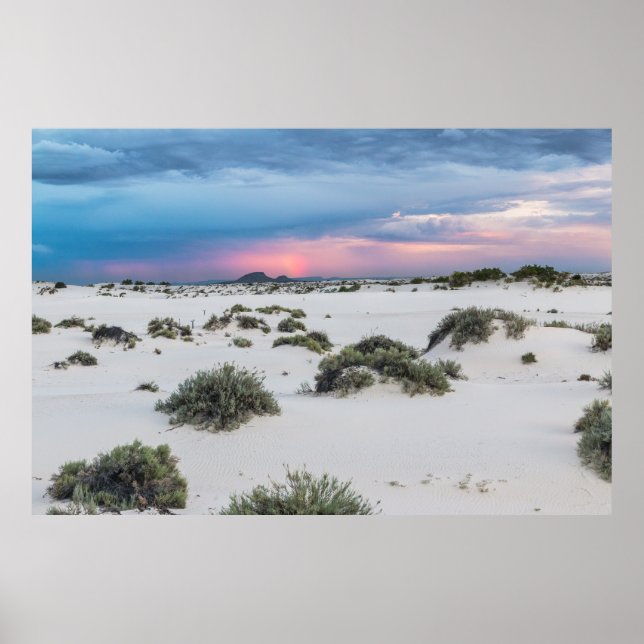 Storms Over White Sands Poster (Front)