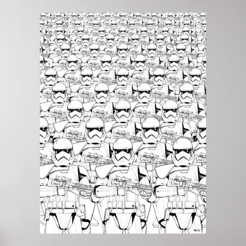 Stormtrooper Army Pattern Poster