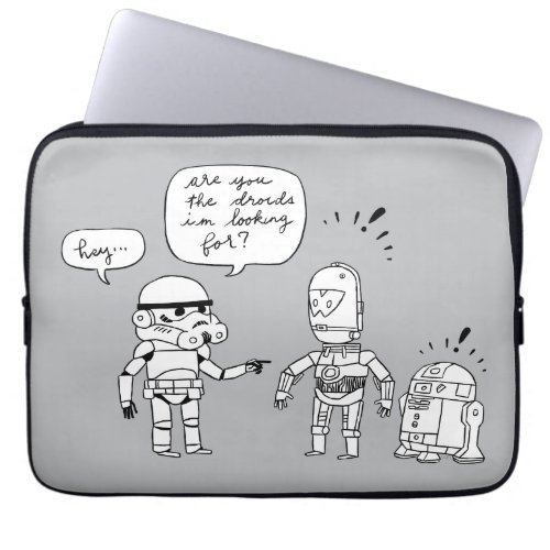 Stormtrooper C_3PO  R2_D2 Comic Doodle Laptop Sleeve