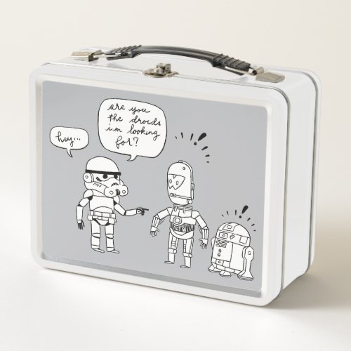 Stormtrooper C_3PO  R2_D2 Comic Doodle Metal Lunch Box