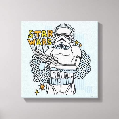 Stormtrooper Doodle Sketch Canvas Print