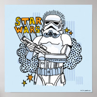 Stormtrooper Doodle Sketch Poster