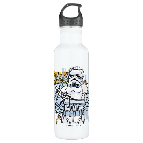 Stormtrooper Doodle Sketch Stainless Steel Water Bottle