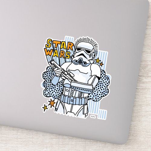 Stormtrooper Doodle Sketch Sticker